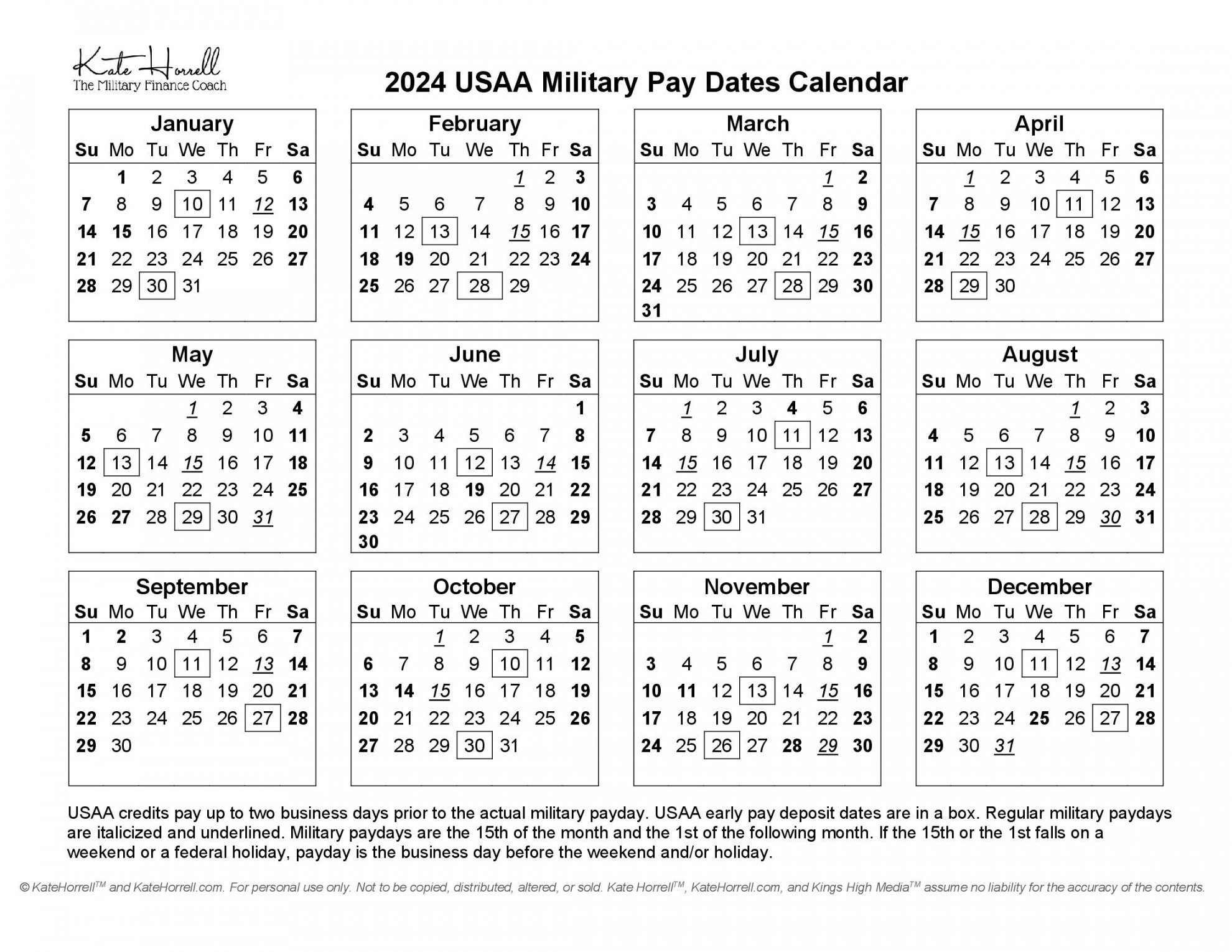 / usaa military pay dates with printables • katehorrell