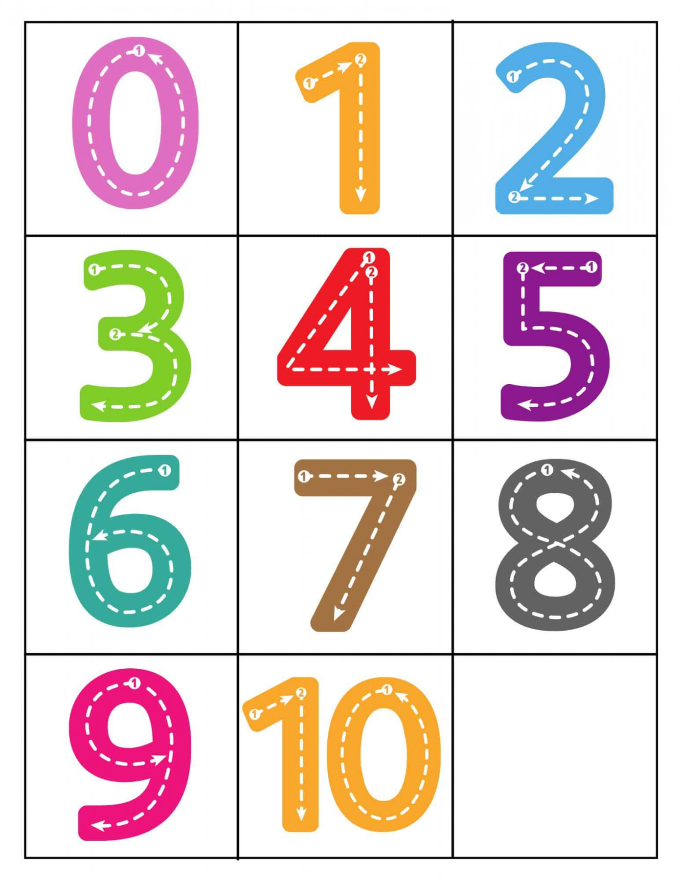 -1 Printable Numbers (Free Templates In All Sizes)