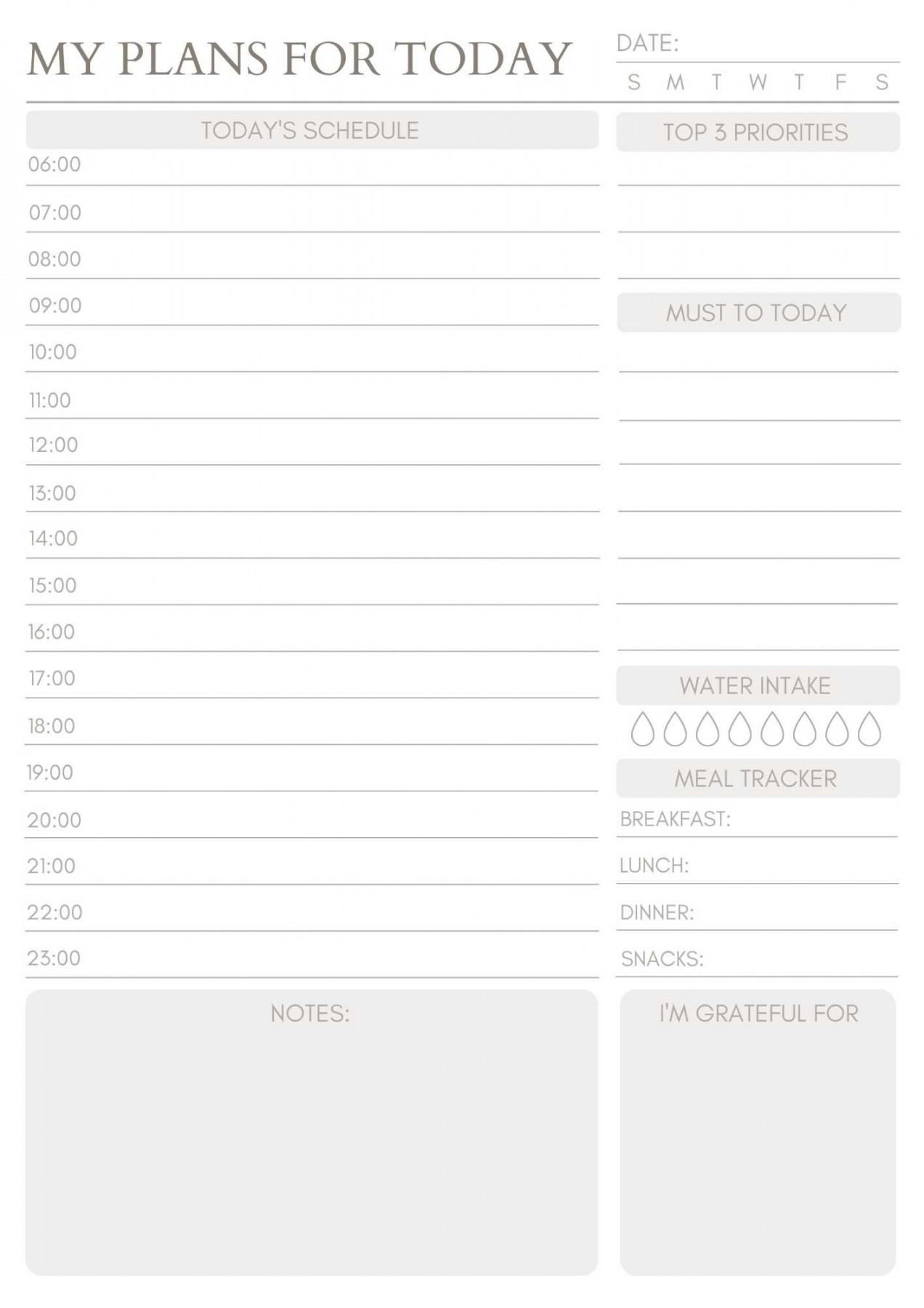 Best Daily Calendars by the Hour (FREE Printable Templates