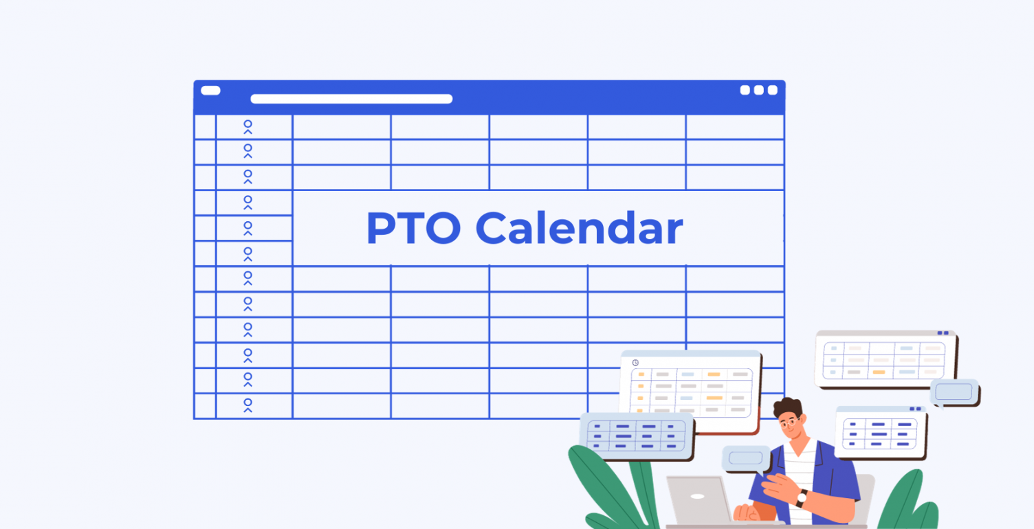 Excel Employee Vacation (PTO)  Calendar Template  Collage