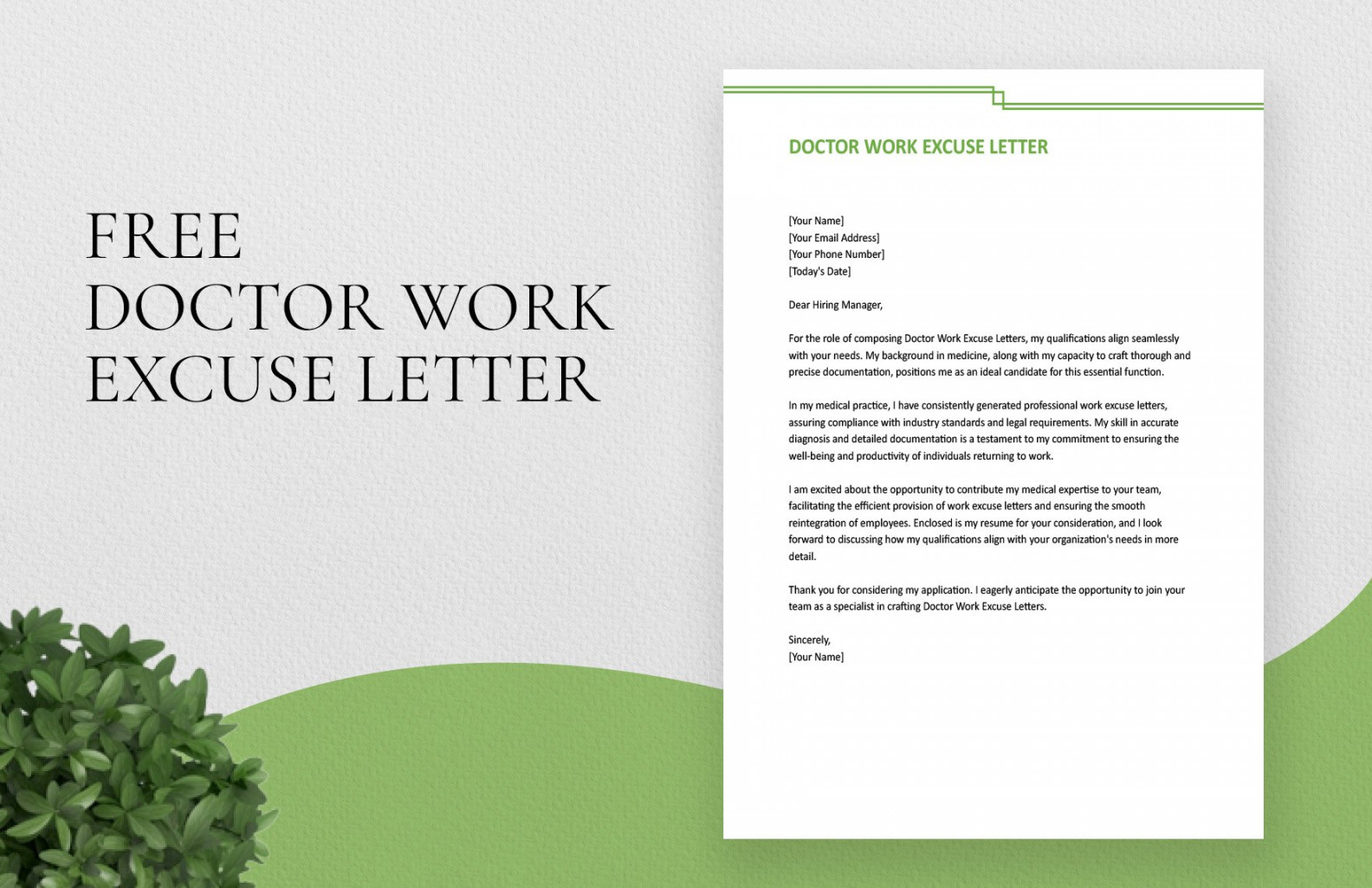 Funeral Excuse Letter For Work in Word, Google Docs, Pages