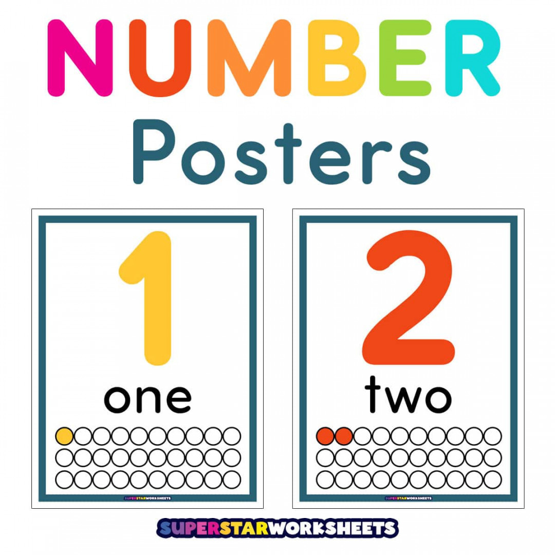 Number Posters - Superstar Worksheets