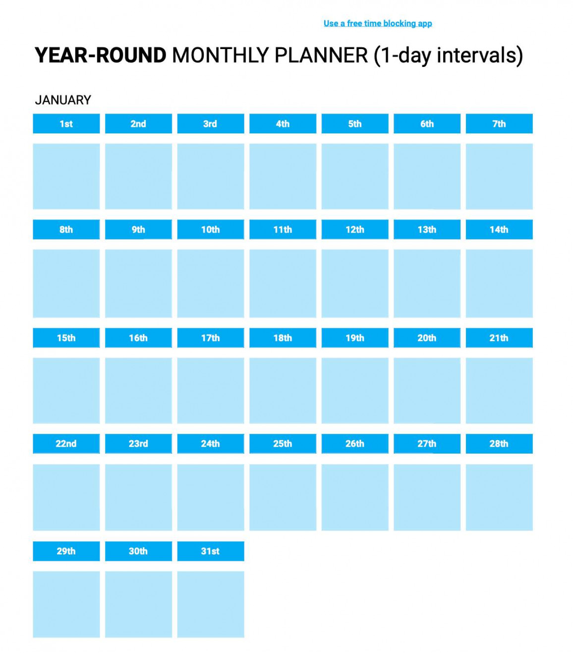 Time Blocking Planner+ Free Time Block Templates for