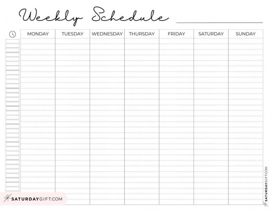 Weekly planner printable -  cute free weekly calendar templates