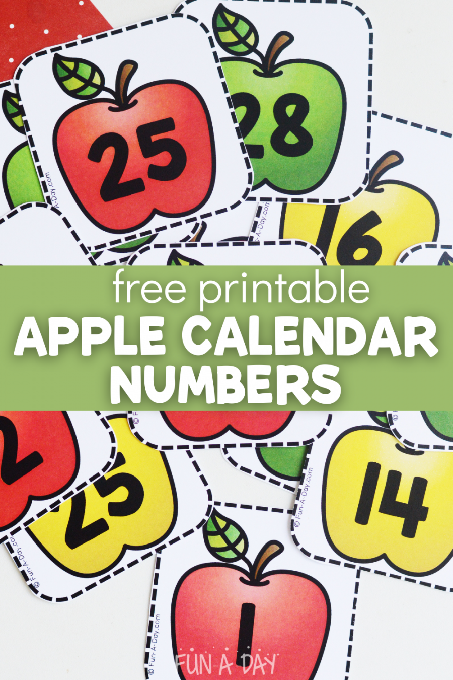 Apple Calendar Numbers Free Printable - Fun-A-Day!