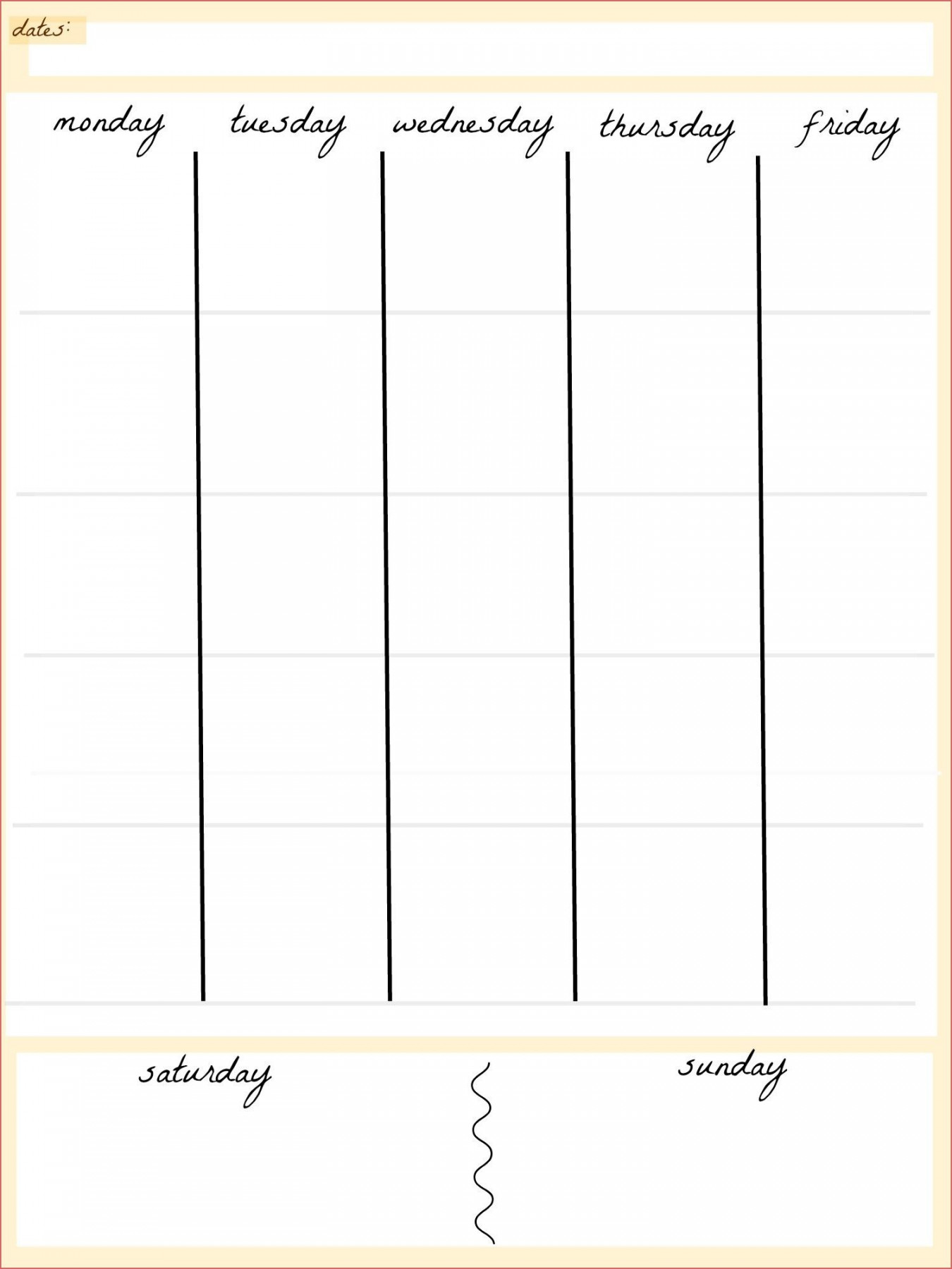 Blank Calendar Printable  Day  Calendar printables, Weekly