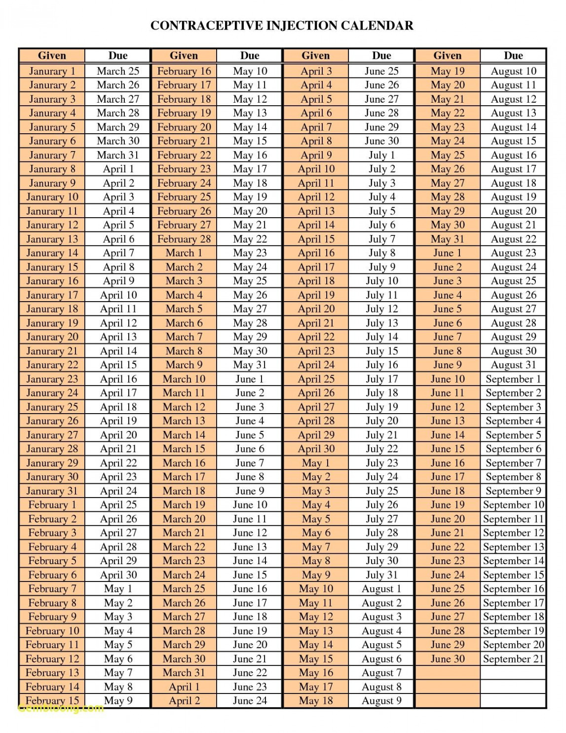 Calendrier Depo Provera  Calendar printables, Calendar template