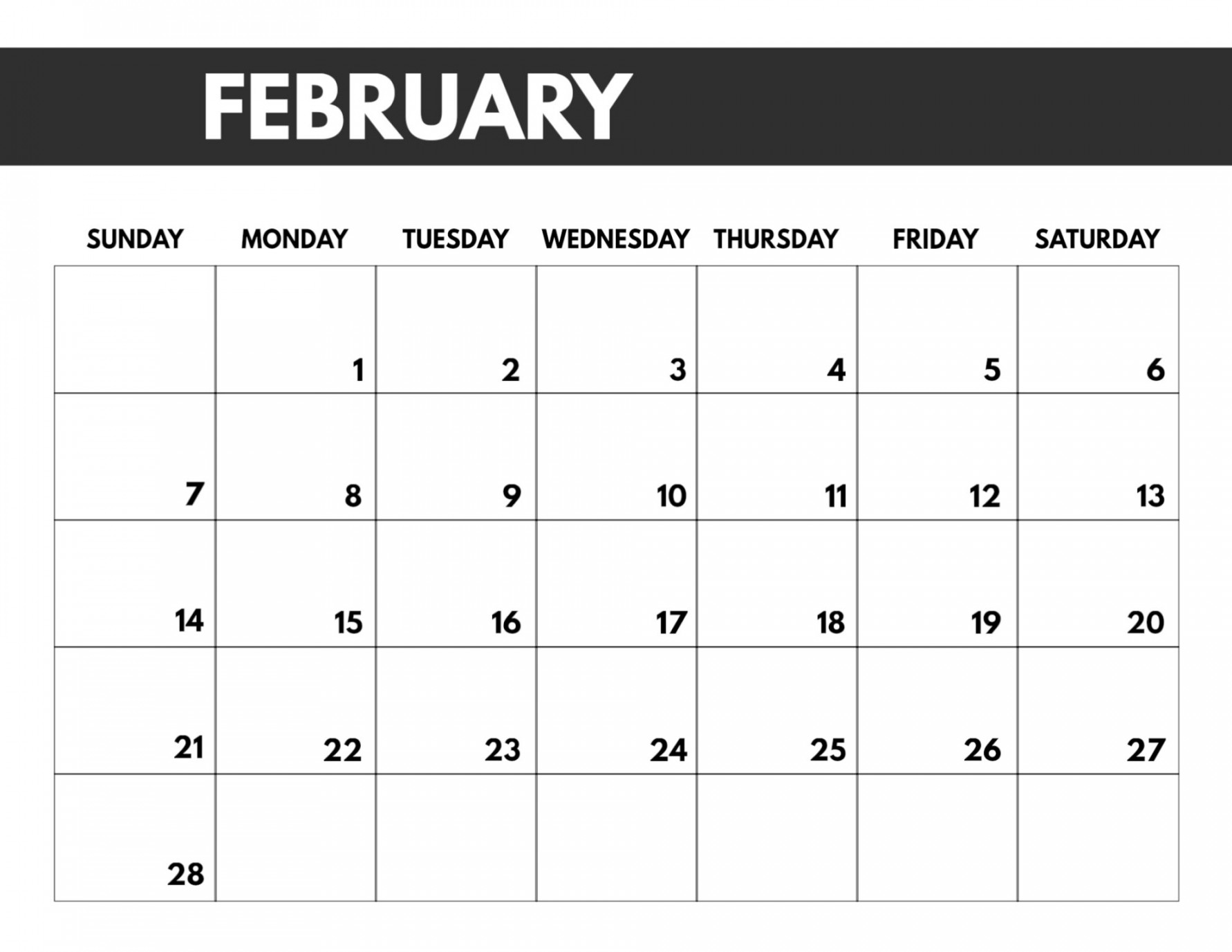 Free Monthly Calendar Templates - Paper Trail Design