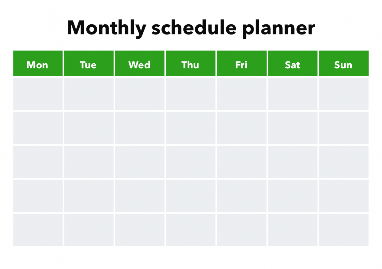 Free time schedule templates—Download & print  QuickBooks