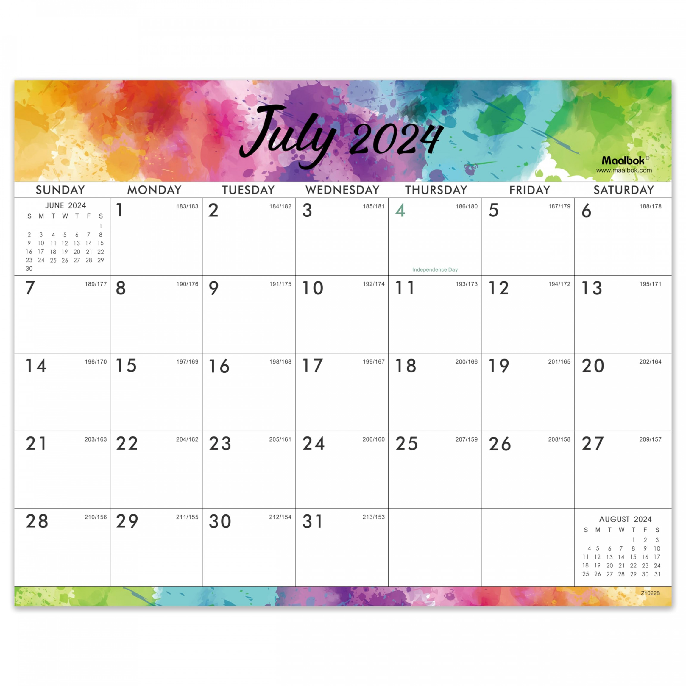 - Magnetic Calendar - Calendar - from July  - December   Magnetic Monthly Calendar, " x ", Tear-off Pad, Julian Dates