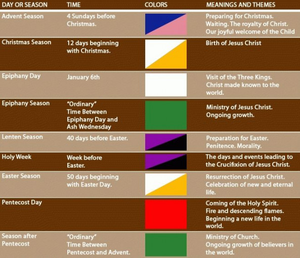 Methodist Church Alter Color Schedule Image  Methodist church