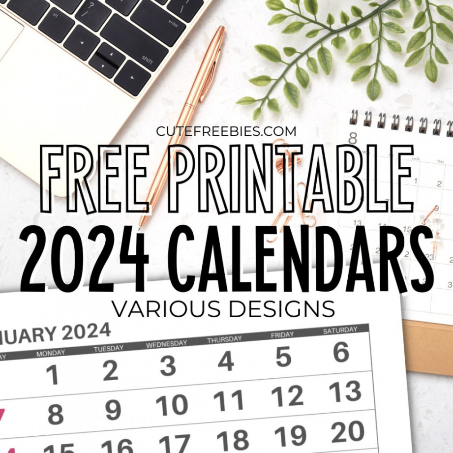 Monthly Calendar (Free Leap Year Calendar) - Cute Freebies