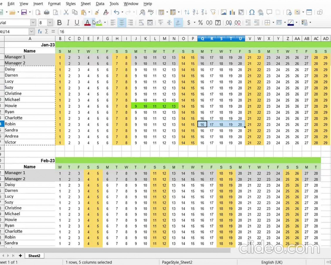 Staff Annual Leave Tracker, Holiday Calendar for Work, Excel