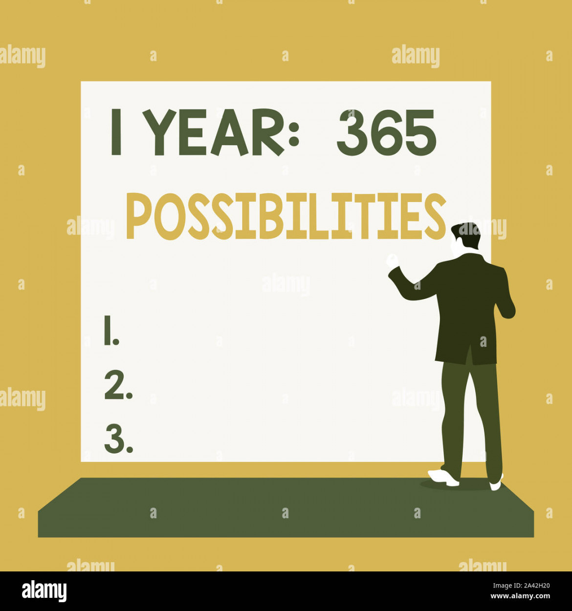 Text sign showing  Year  Possibilities