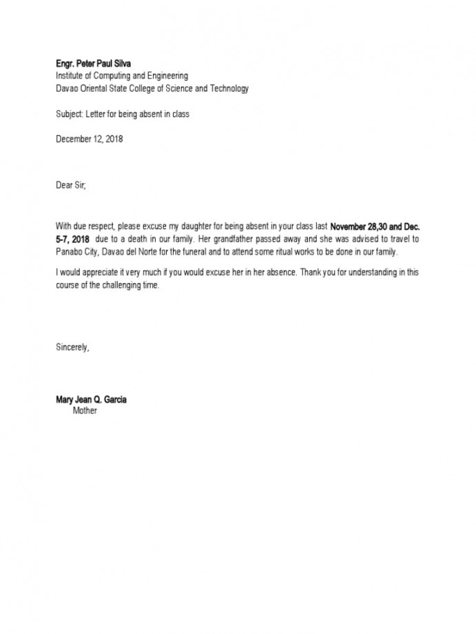 Xcuse Letter  PDF  Science