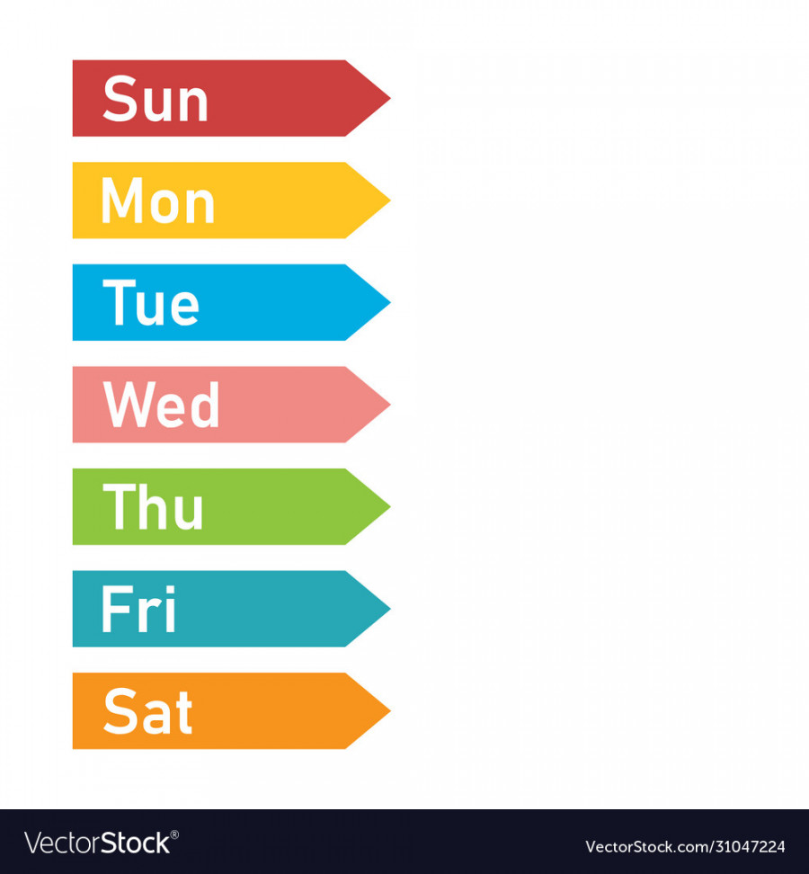 Calendar or planner day week design Royalty Free Vector