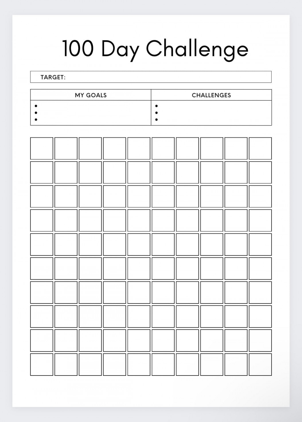 Day Challenge,habit Tracker, Day Challenge Printable,habit