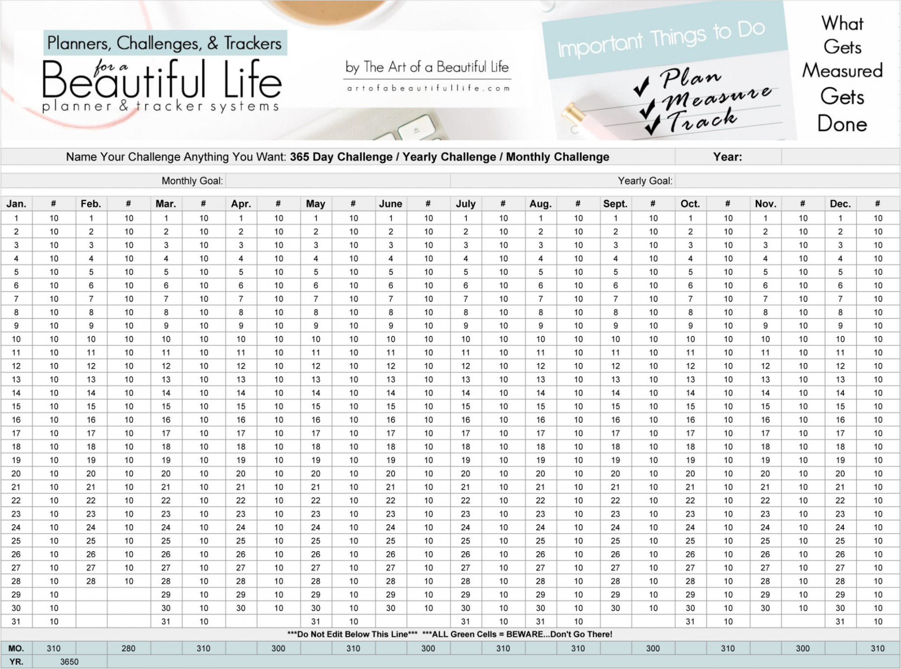 Day Challenge: Tracks Daily, Monthly, and Yearly Progress