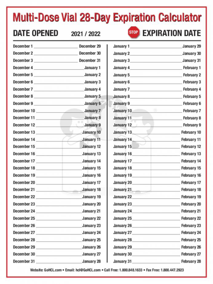 day expiration calendar : Fill out & sign online  DocHub