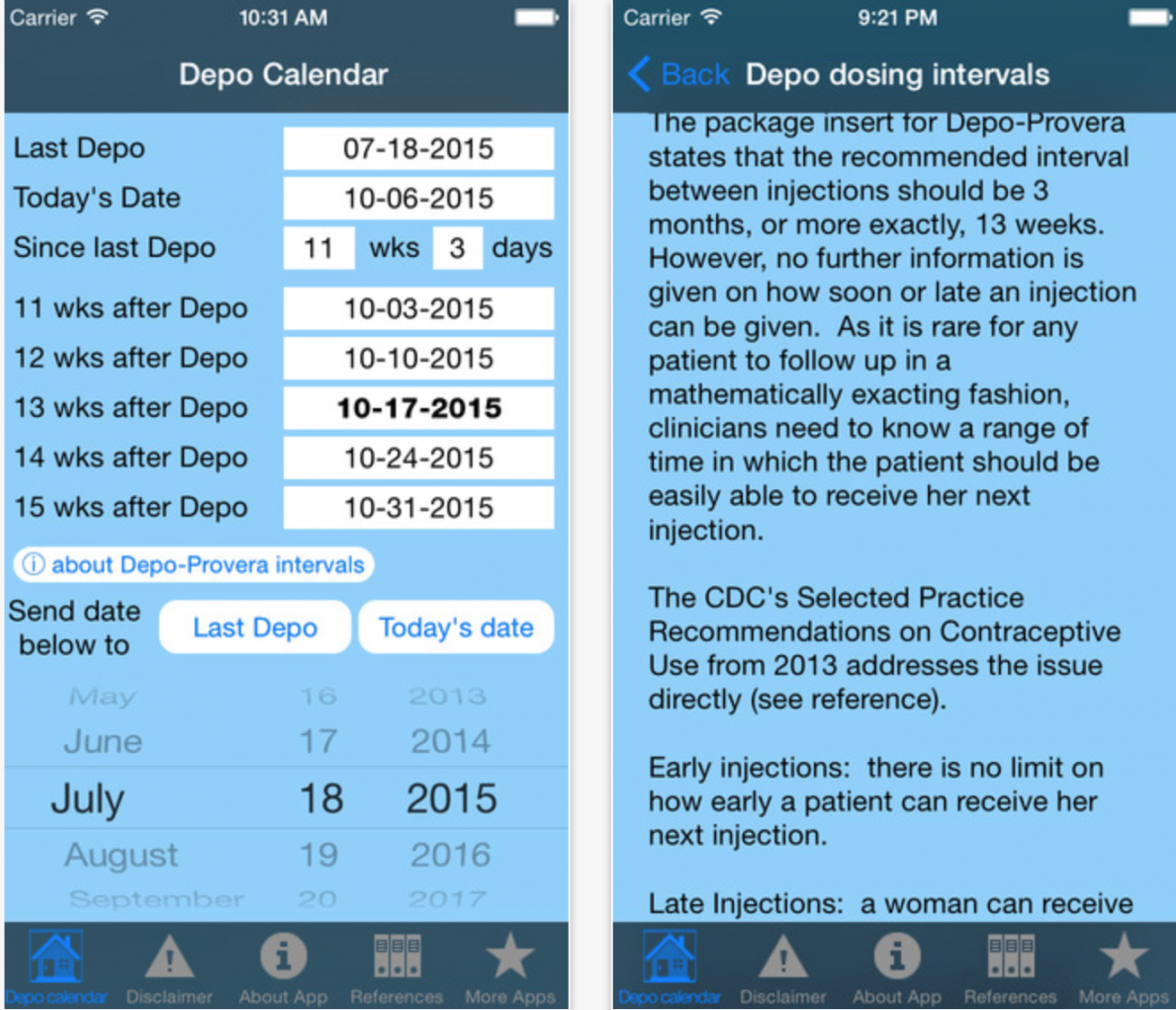 Depo Calendar app could significantly improve contraception