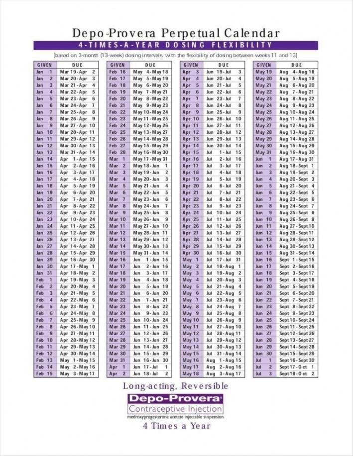 Depo Provera Schedule  Image