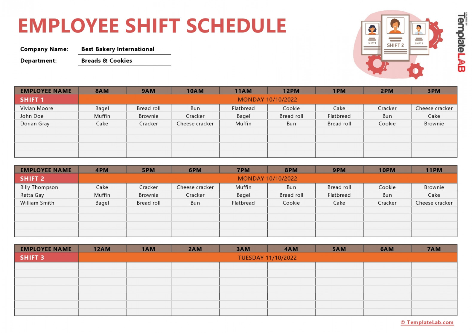 Free Employee Schedule Templates (Excel, Word, PDF)