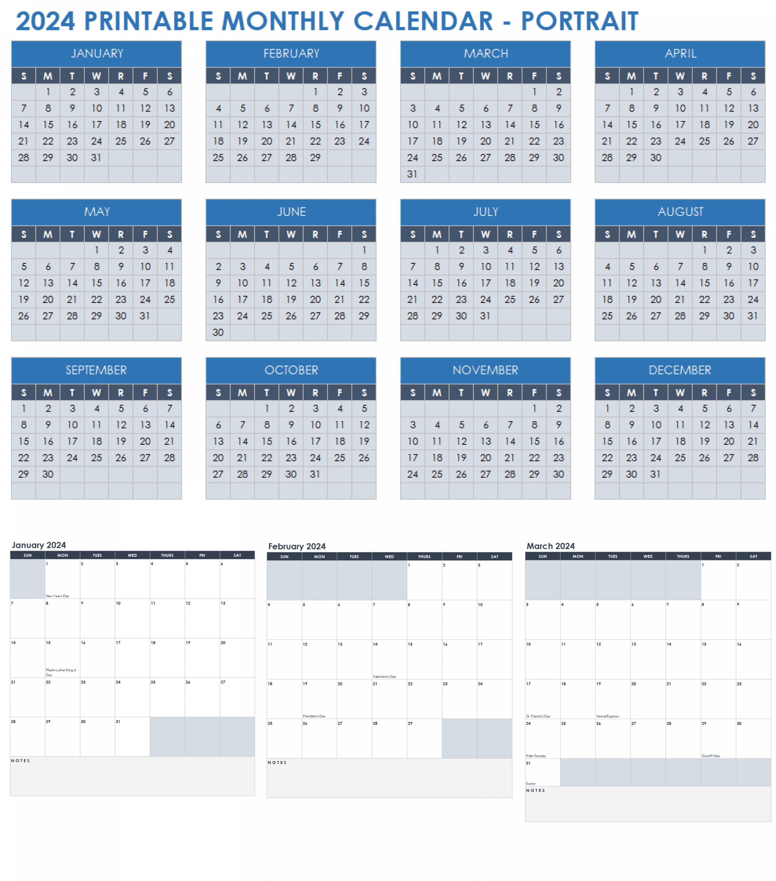 Free Excel Calendar Templates