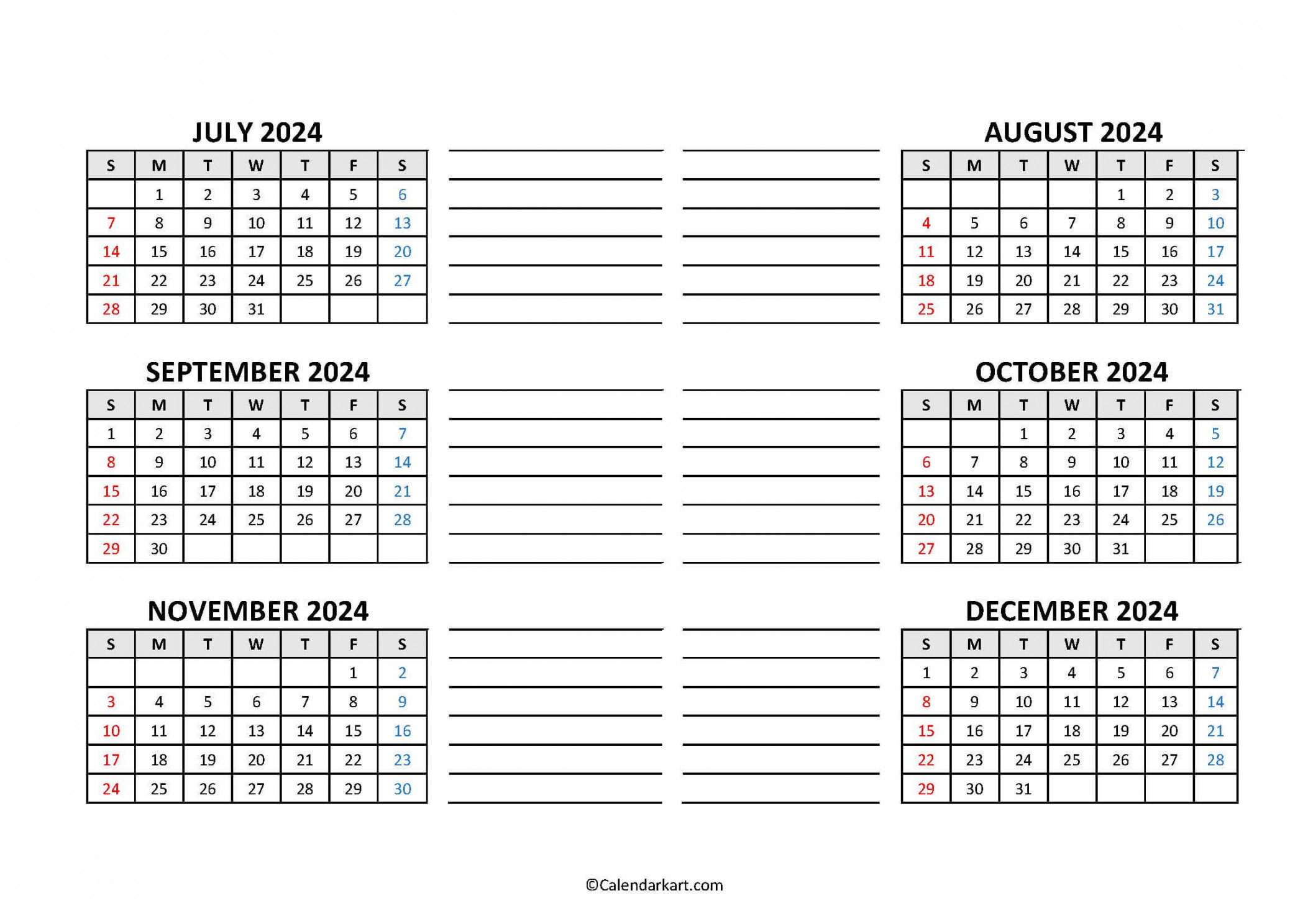 Free Printable Year At A Glance Calendar  - CalendarKart