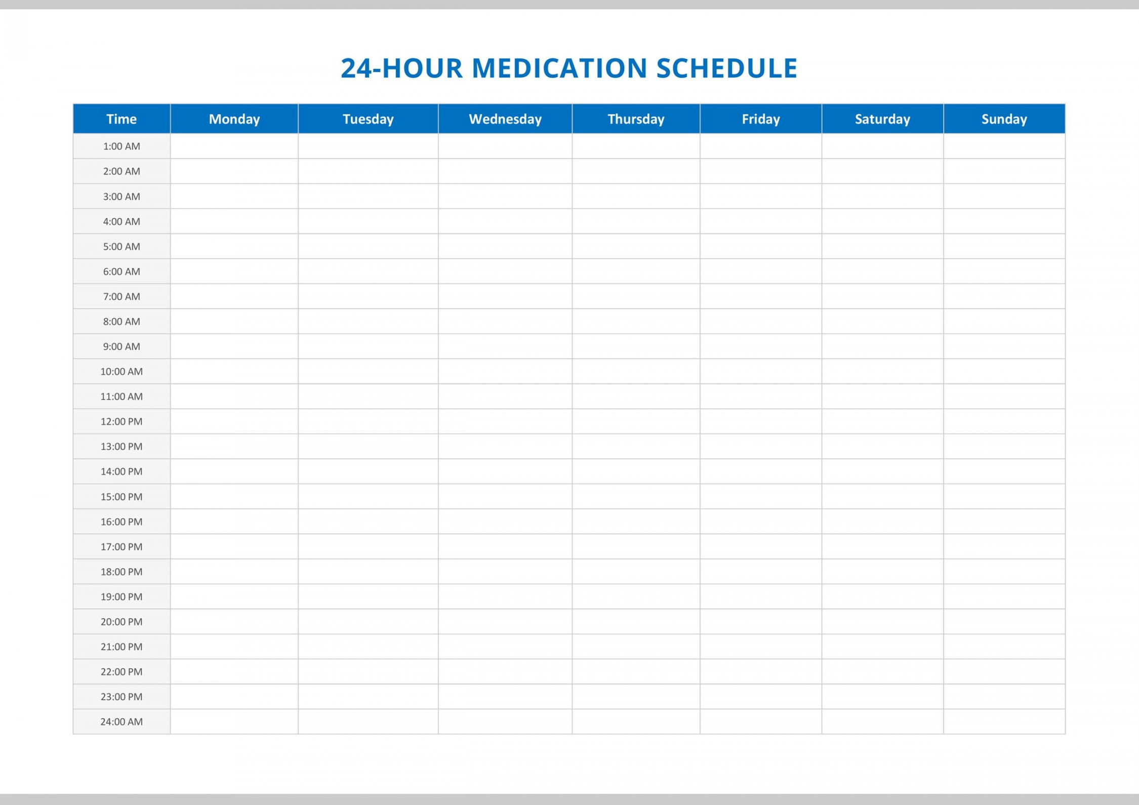 Great Medication Schedule Templates (+Medication Calendars)