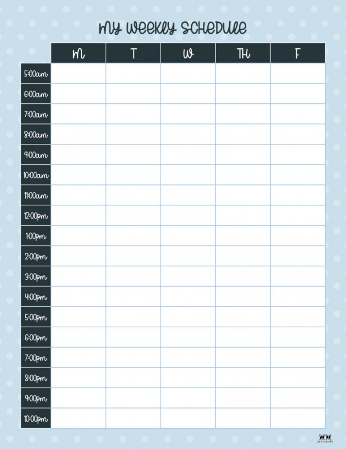 Hourly Planners -  FREE Printables  Printabulls