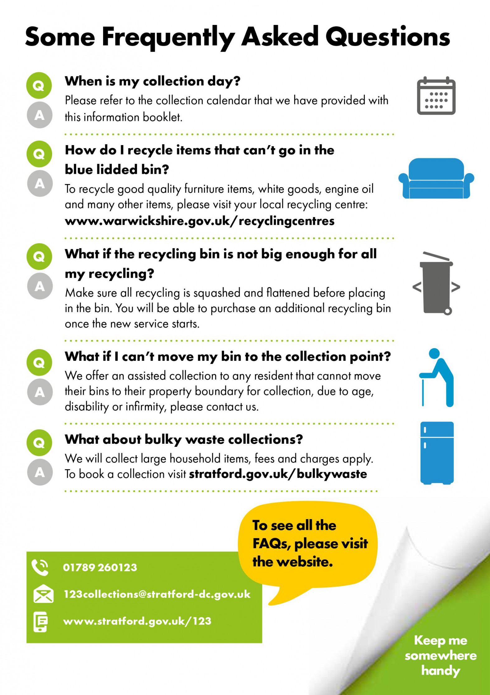 New + Recycling and Refuse Collection starts Monday  August