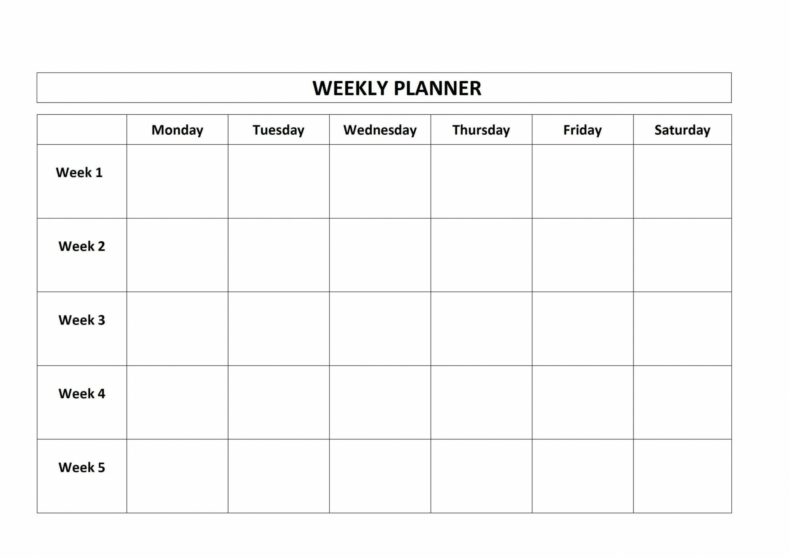 Printable Calendar Template -  Day Week