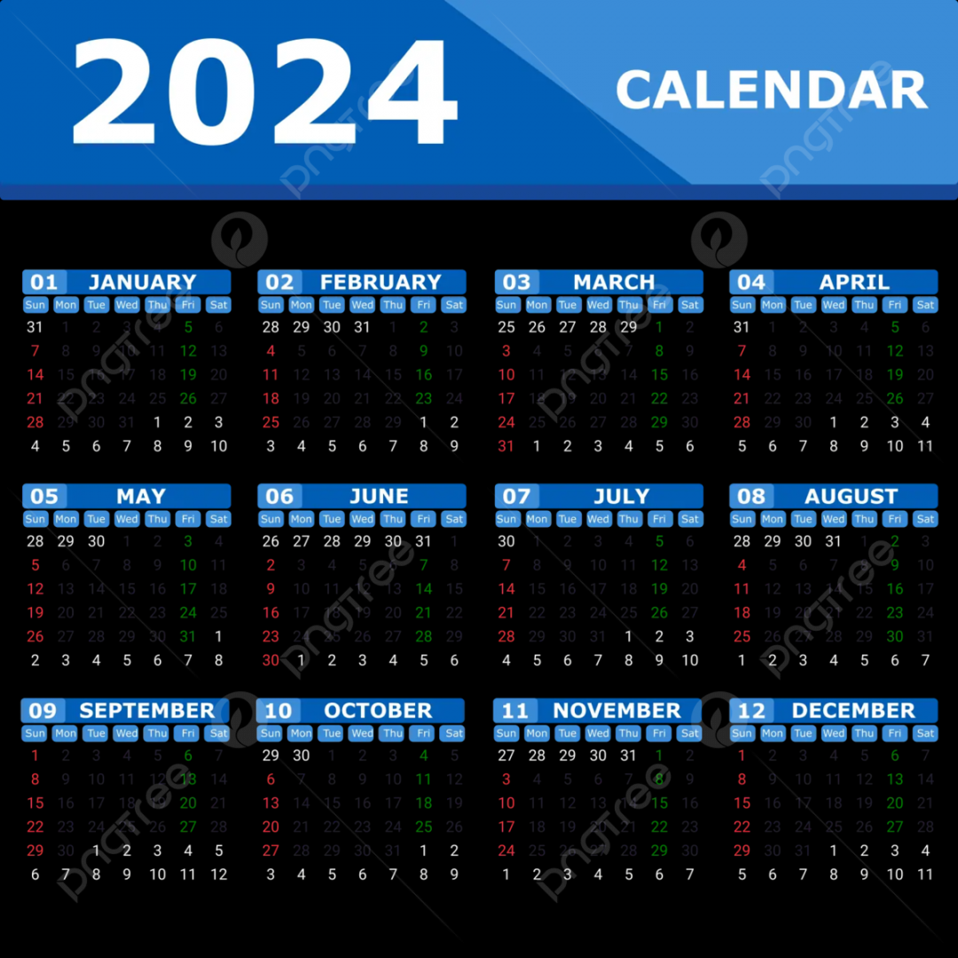 Calendar Blue Color Vector, Calendar, , Transparent