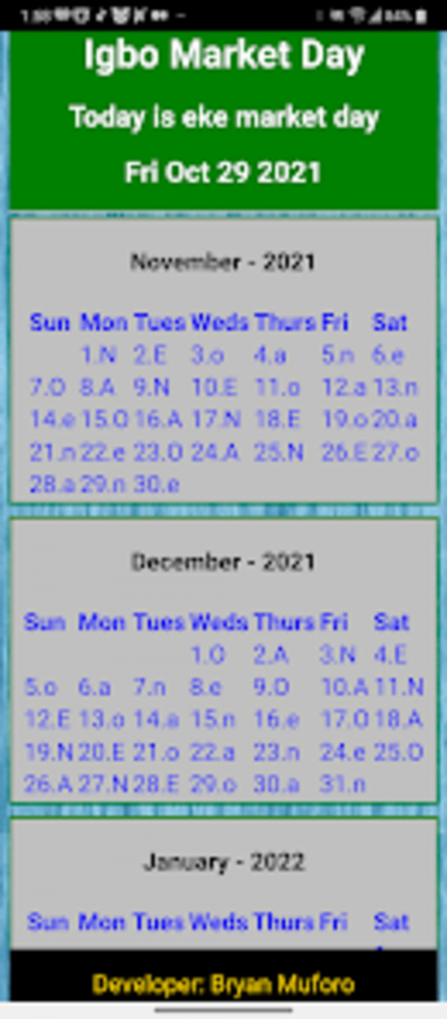 Igbo Market Calendar for Android - Download