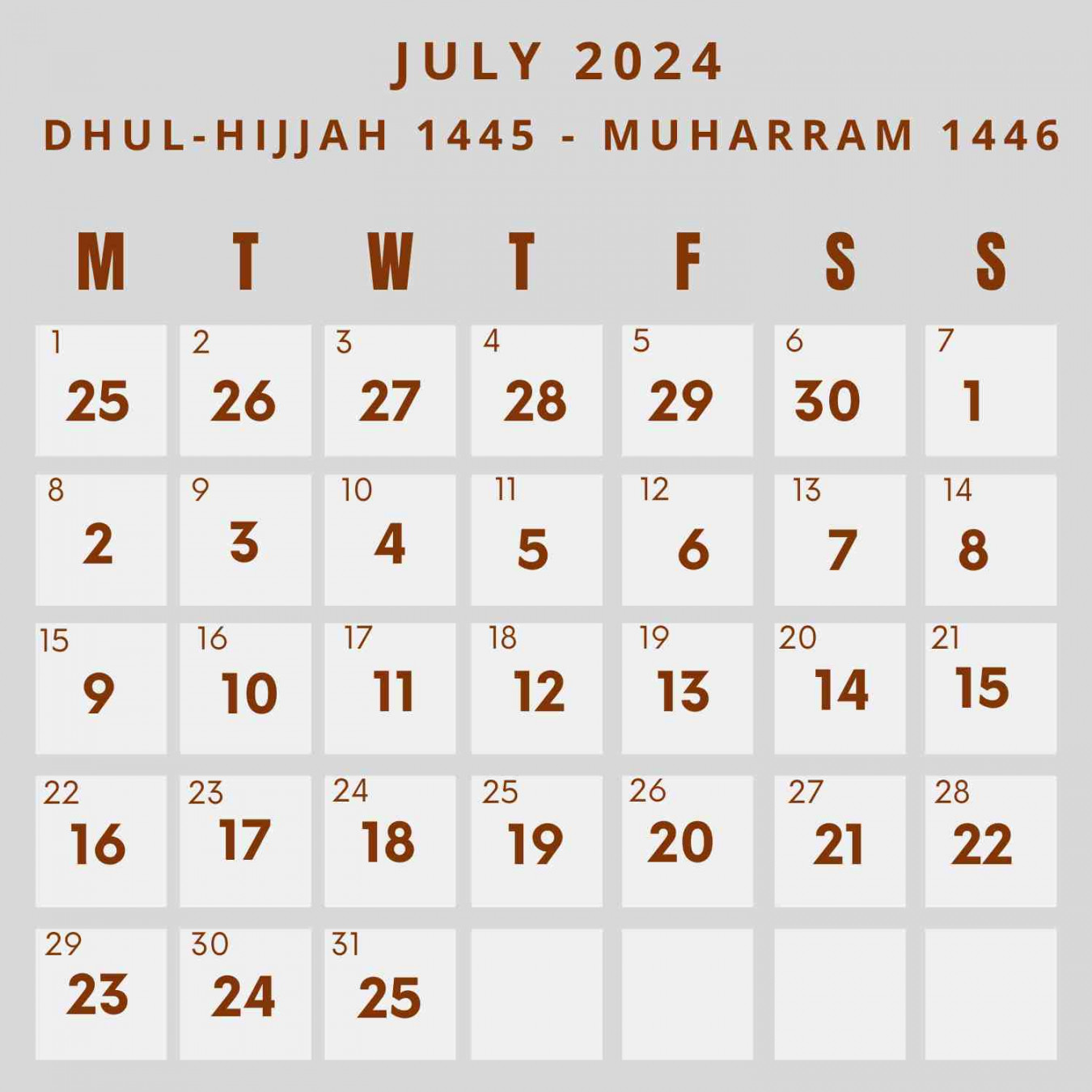 Islamic Calendar  - KhwajaDarbar