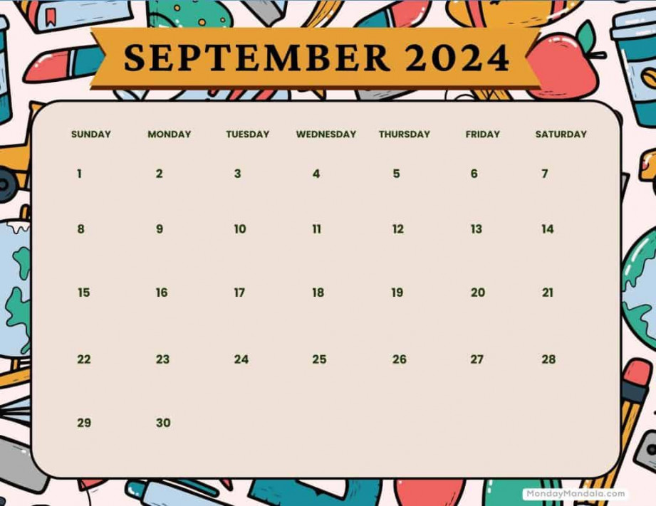 September  Calendars ( Free PDF Printables)