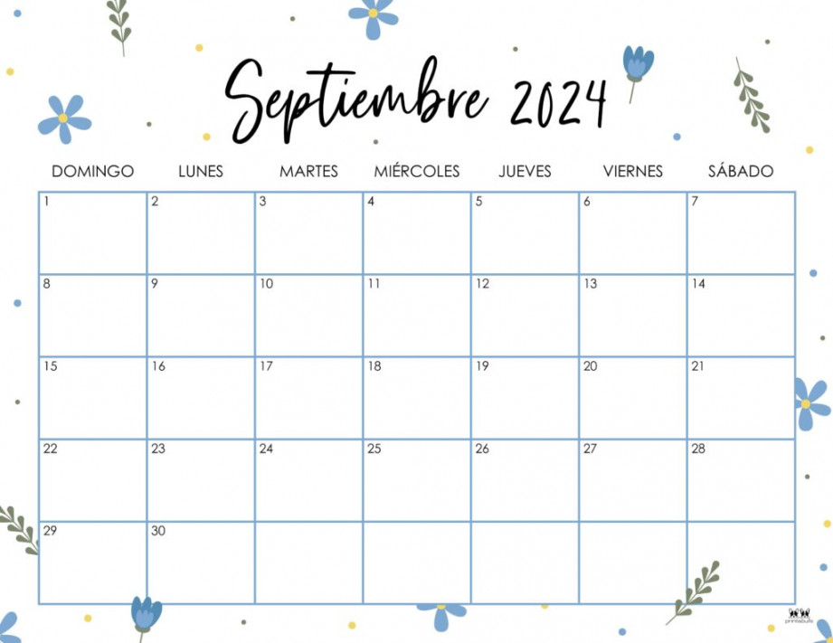 September  Calendars -  FREE Printables  Printabulls