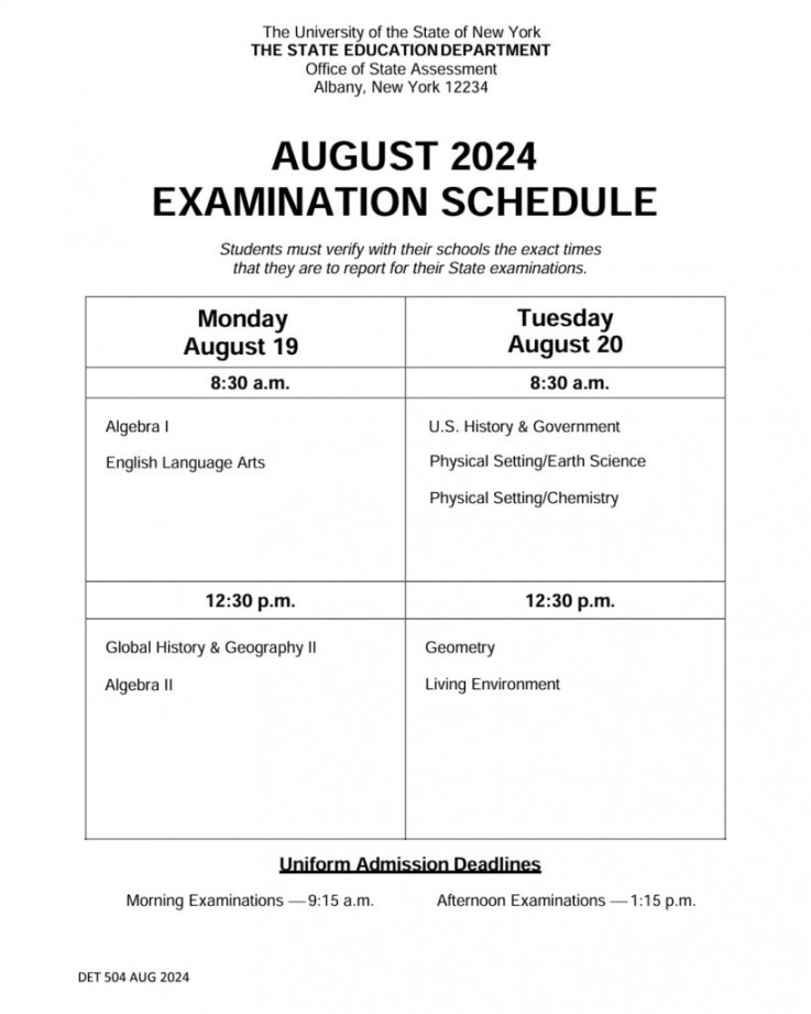 August Regents schedule – CAAS