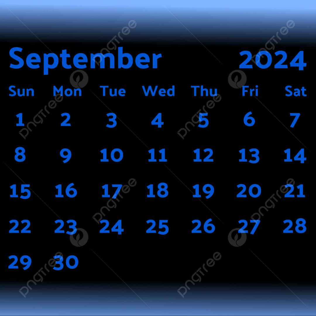 Blue Calendar September Vector,  Calendar, Calendar