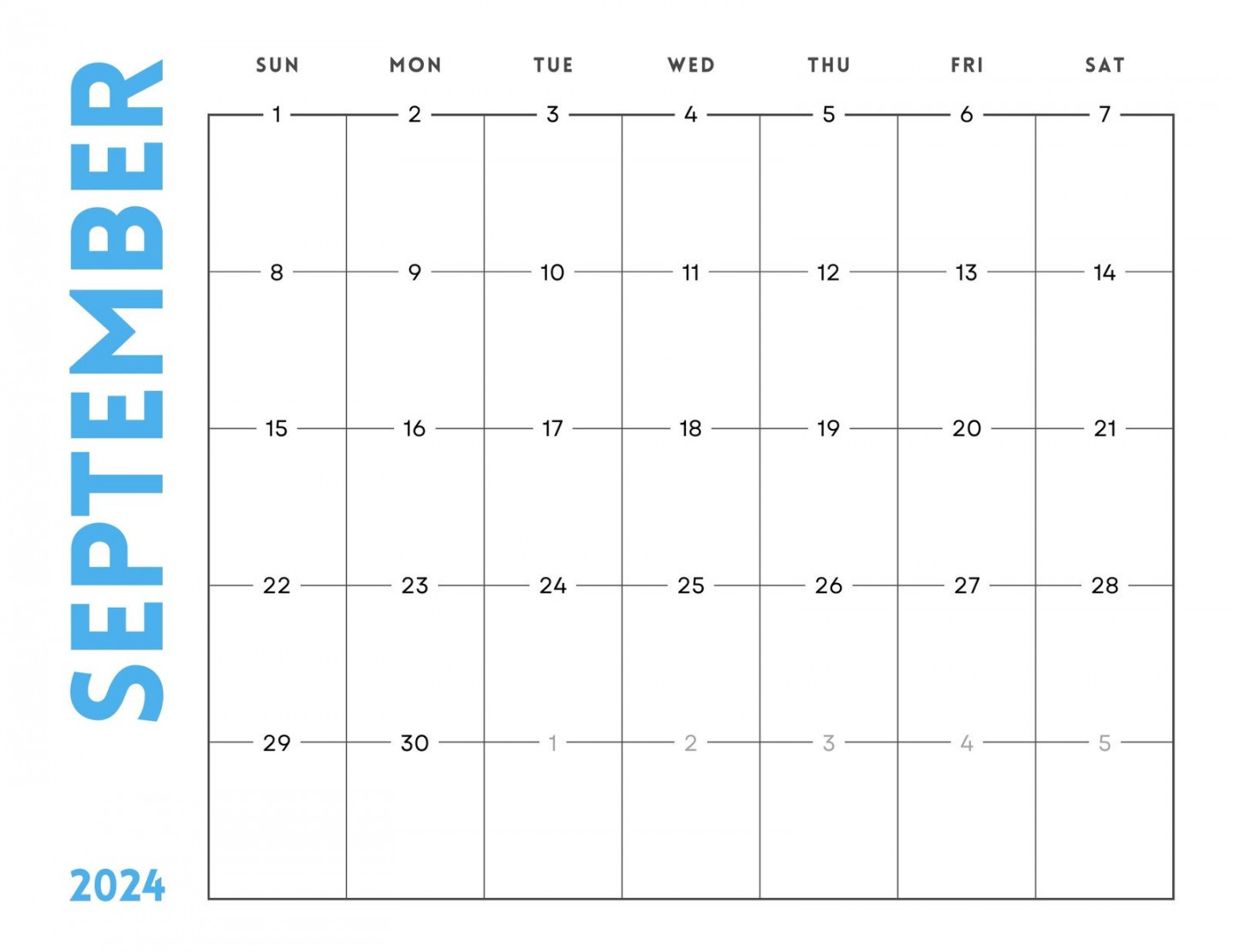 Free printable September  calendar templates  Canva