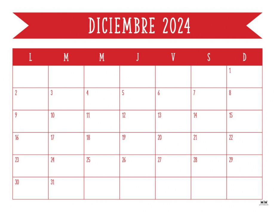 December  Calendars -  FREE Printables  Printabulls