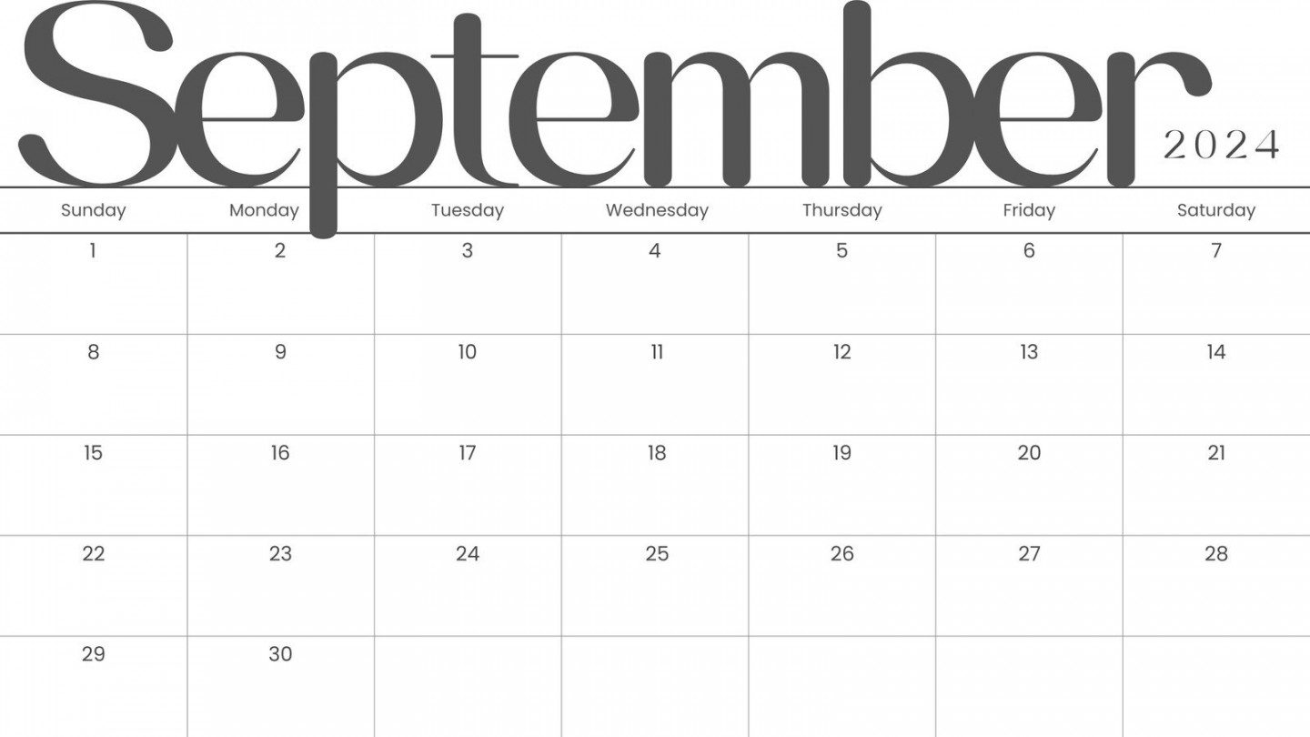 Free printable September  calendar templates  Canva