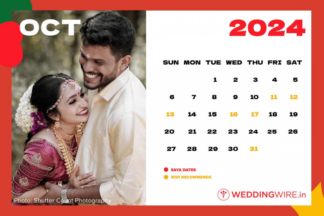 Hindu Wedding Calendar and WWI Recommended Marriage Dates in