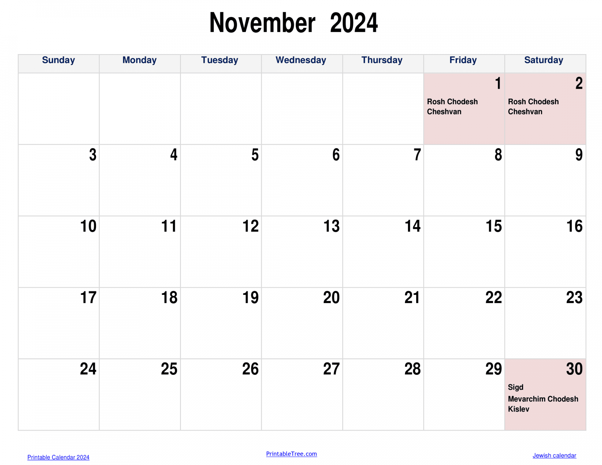 Jewish Calendar ,  PDF Templates with Jewish Holidays Lists