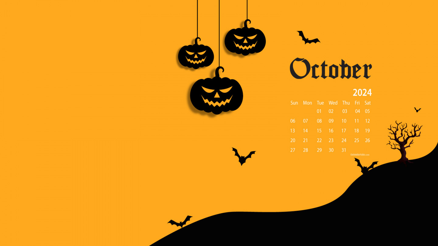 October  Desktop Wallpaper Calendar - CalendarLabs