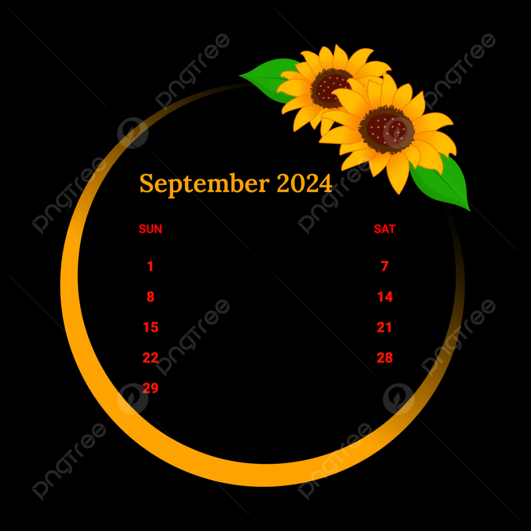 September Month Calendar Vector, Monthly Calendar, Calendar