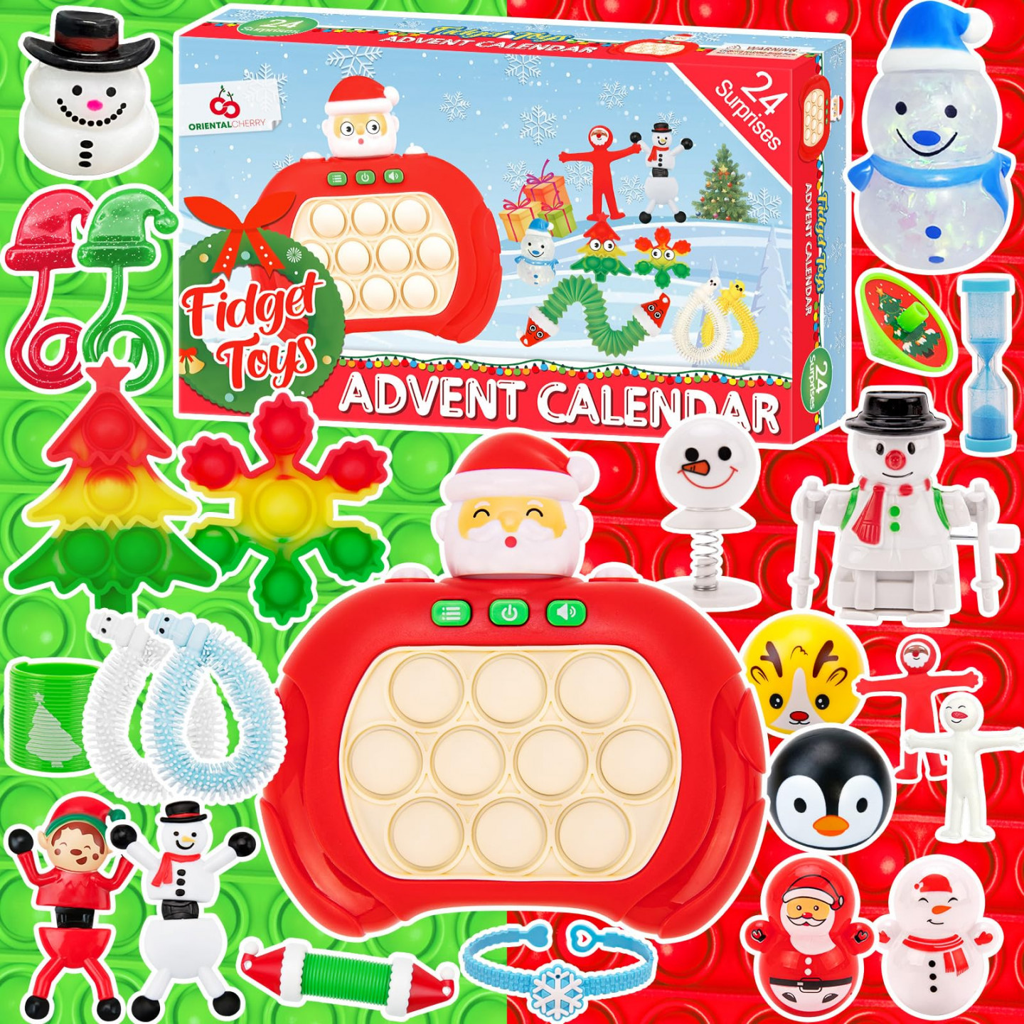 Advent Calendar - Days of Surprises Fidget Toys Bulk - Christmas  Holiday Countdown Advent Calendars - Sensory Toy Gifts for Toddler Kids  Teens