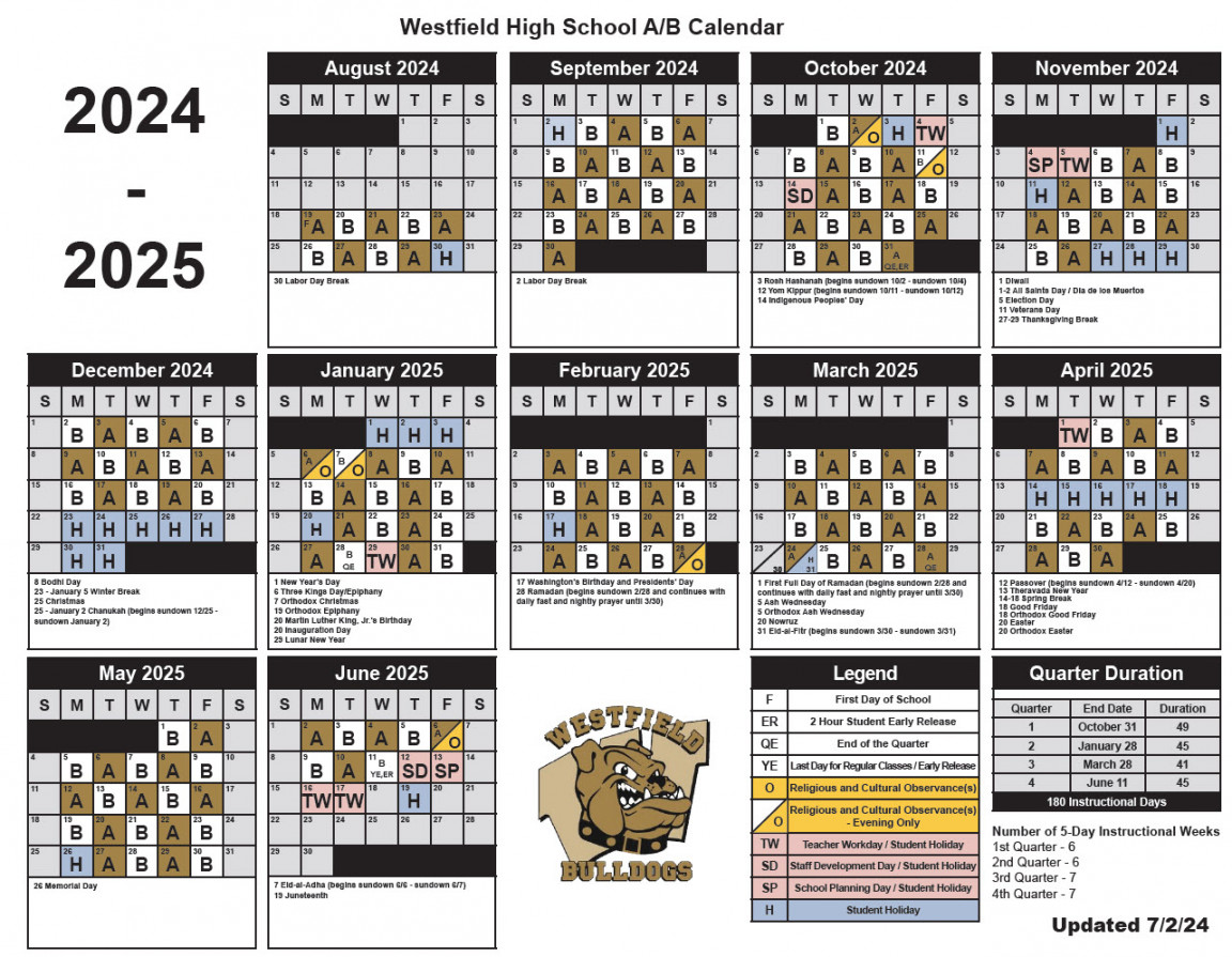 Bell Schedules  Westfield High School