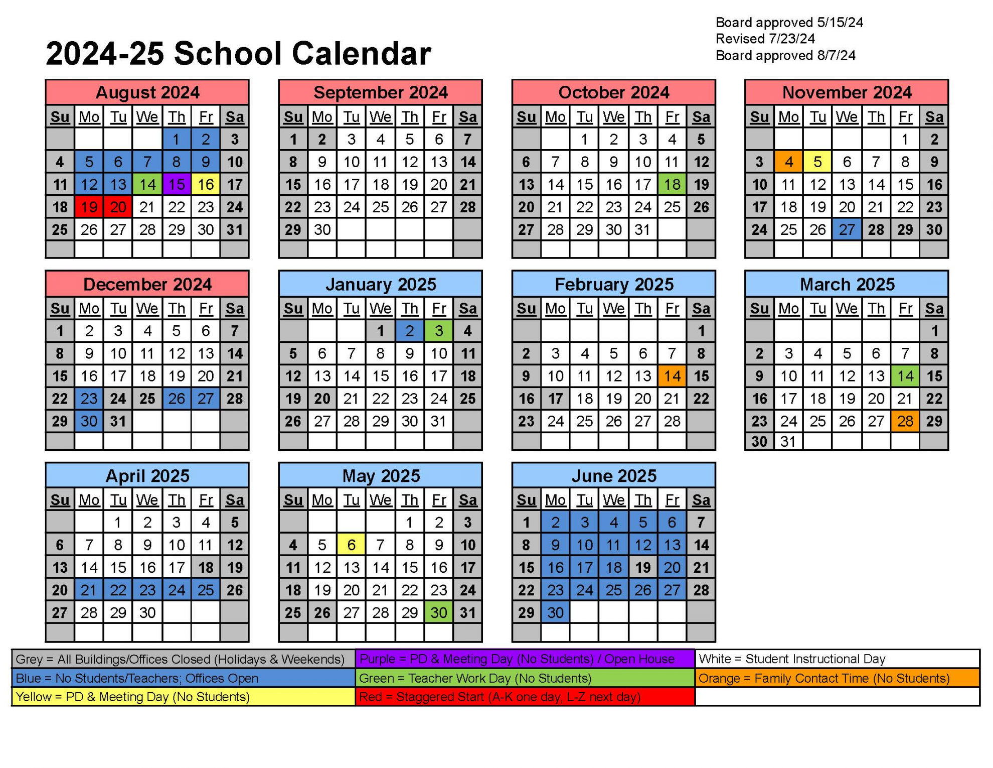 DISTRICT CALENDAR  Washington Local Schools