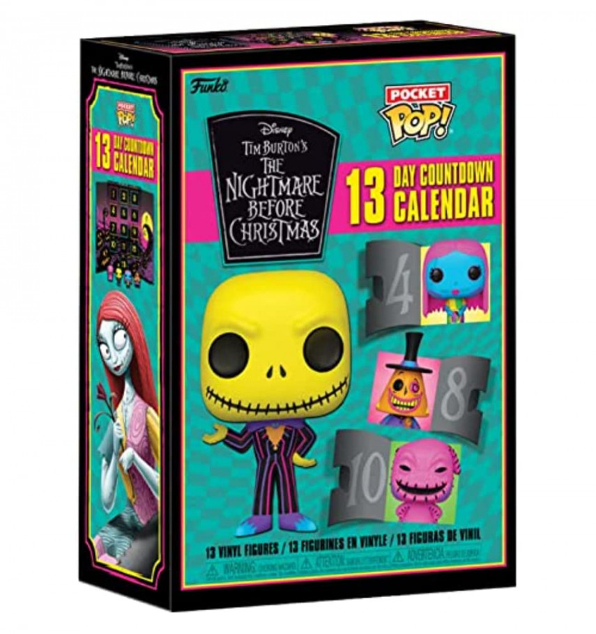 Funko Pop! Advent Calendar:  Days - The Nightmare Before Christmas  (Blacklight), Multicolor,